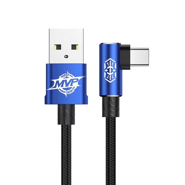 Baseus MVP Elbow Type Cable USB For Type-C 1.5A 2M (CATMVP-B03) – Blue 1