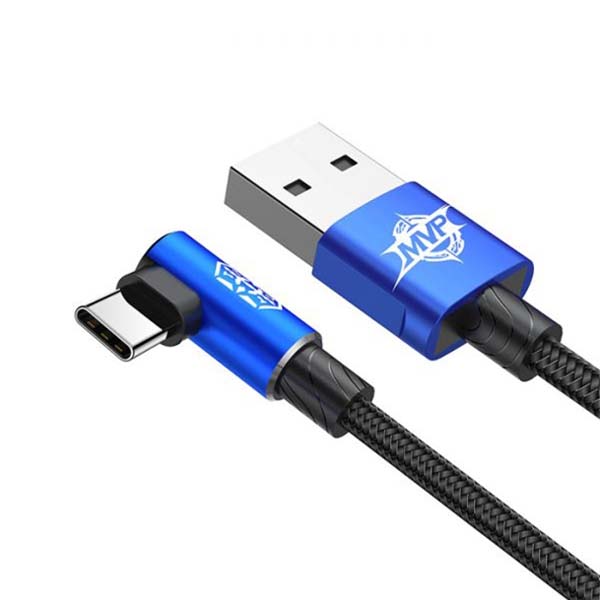 Baseus MVP Elbow Type Cable USB For Type-C 1.5A 2M (CATMVP-B03) – Blue 2