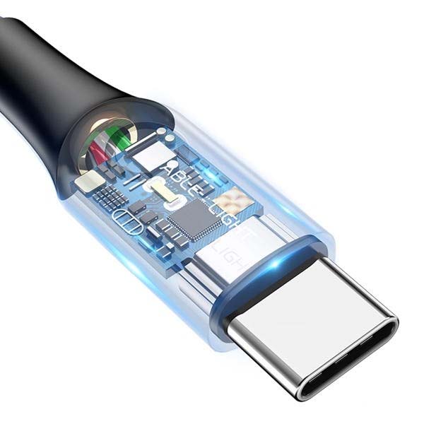 Baseus Type C Intelligent Power Off Charging Cable 1M 3