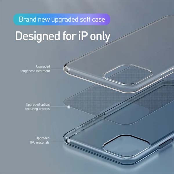 Baseus iPhone 12 mini Transparent Clear TPU Phone Case Back Cover 3