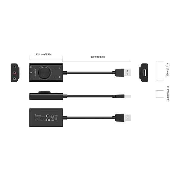 Orico SC2 USB 2.0 External Sound Card 2