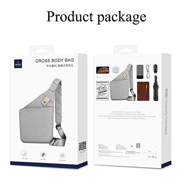 WIWU Cross-body Bag Water-proof Chest Travel Anti-theft Shoulder Bags