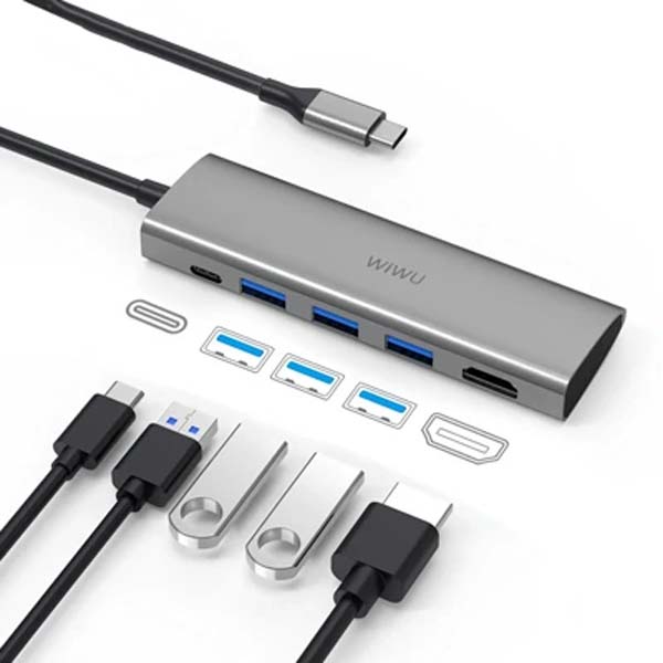 WiWu Alpha A531h 5 in 1 USB Type-C Hub 2