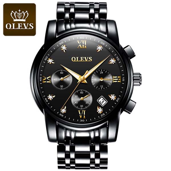 OLEVS 2858 Men Quartz Watch - Black