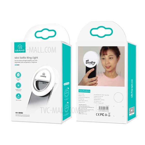 USAMS US-ZB182 Mini Selfie Ring Light 2
