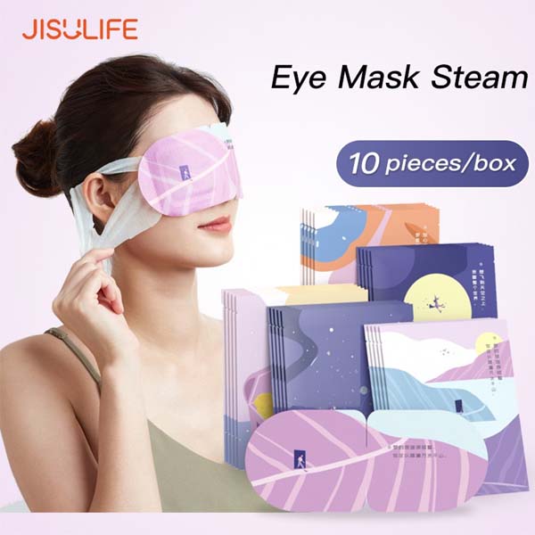 JISULIFE Eye Mask Steam Hot Compress Eye Protection Self-heating Dark Circles Sleep Aid 1