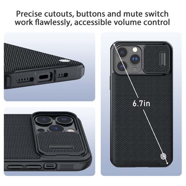 Nillkin Case for iPhone 13 Pro Max Rugged Lightweight Slim Shockproof Slide Camera Cover