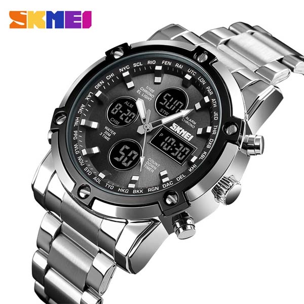 Skmei 1389 Business Men's Watch - Silver Black