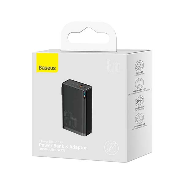 Baseus Power Station 4 Hybrid GaN Power Bank Adaptor 10000mAh 87W CN Black 3
