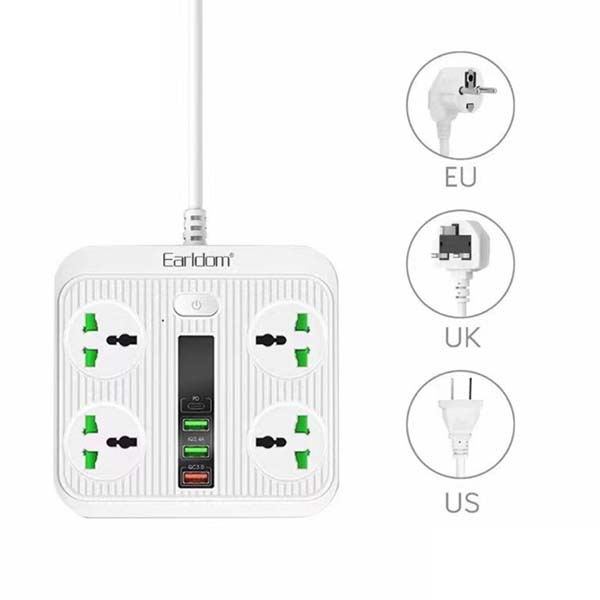 Earldom ES-SC05 Multi-Port Socket and Multi Plug 3000W 2