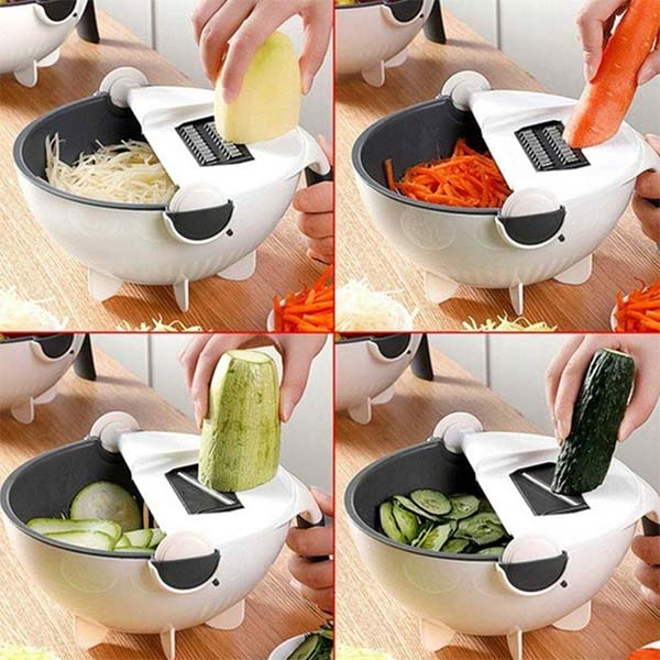 Magic Vegetable Cutter With Drain Basket 9 in 1 Multi-functional Kitchen 2