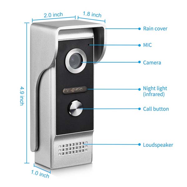 Video Door Phone Intercom Doorbell System Kit