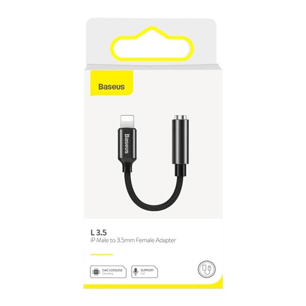 Baseus L3.5 Lighting to 3.5mm Aux Audio Adapter 1