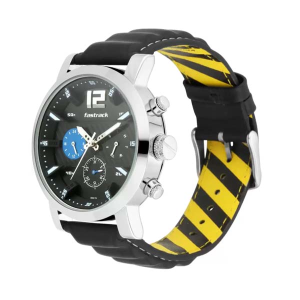 Fastrack 3227SL01 Fast Fit Black Dial Multifunction Men’s Watch 1