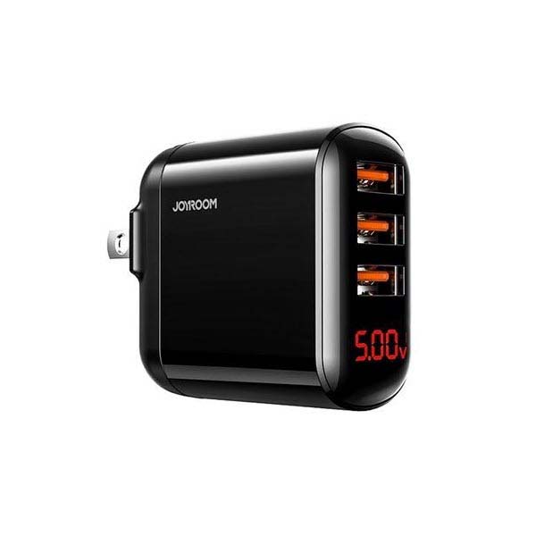 JOYROOM HKL-USB59 3.4A Intelligent Digital Travel Wall Charger (3 USB) – EU Plug 1