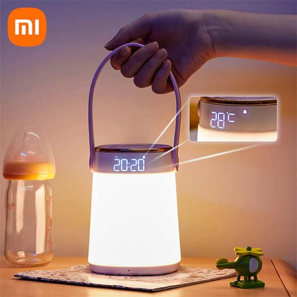 Xiaomi Mijia Midea Clock Timing Temperature Display Stepless Dimming Led Rechargeable Night Light 1