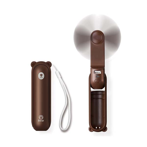 JISULIFE F8 Handheld Mini Fan 2000mAh - Brown