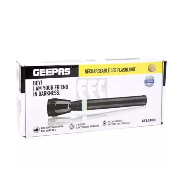 Geepas GFL-51031 Rechargeable LED Flashlight 1
