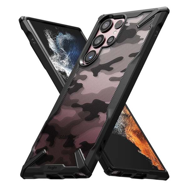 Ringke Fusion X Camouflage Military Grade Bumper Protective Case for Galaxy S22 Ultra 1