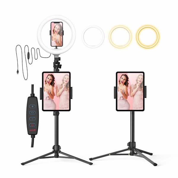 BlitzWolf BW-STB2 Flash LED Phone Tripod Holder Selfie Stick with Wireless Remote Control