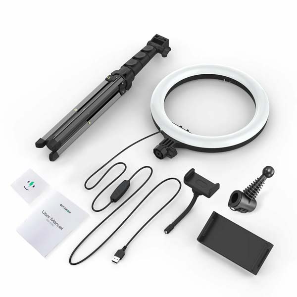 BlitzWolf BW-STB2 Flash LED Phone Tripod Holder Selfie Stick with Wireless Remote Control
