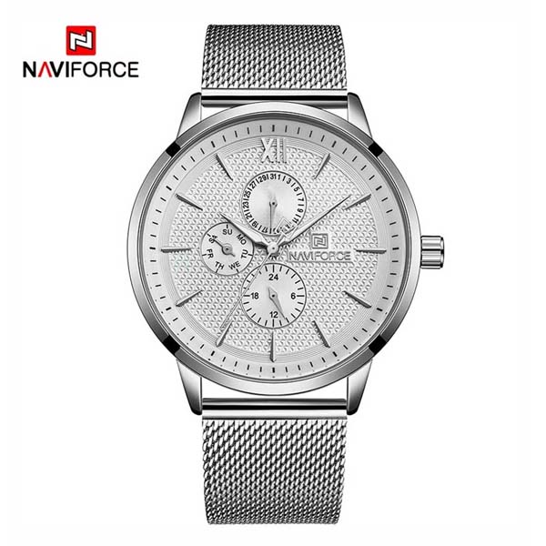 Naviforce NF3003 Mesh Stainless Steel Quartz Watch