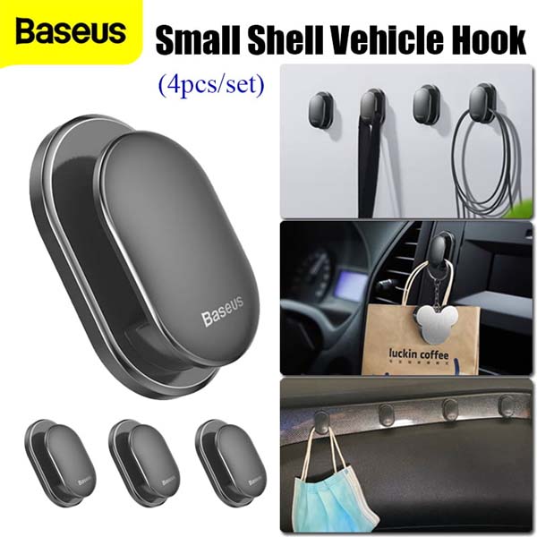 BASEUS Small Shell Vehicle Hook Car Mount Holder 4Pcs/Set