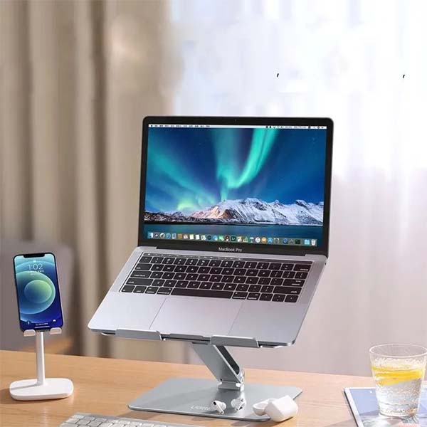 UGREEN 40291 Folding Aluminum Laptop Stand with Multi-Angle Adjustable Desktop Tablet Holder