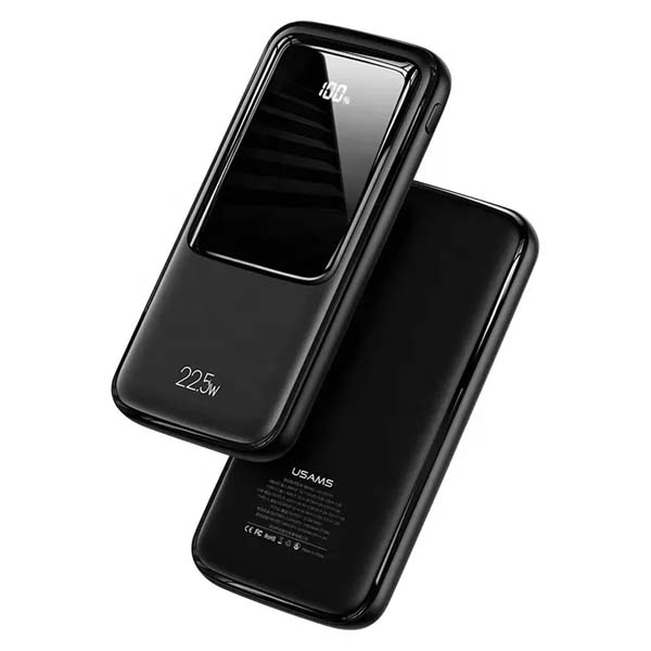 USAMS US-CD161 Dual QC3.0+PD Digital Display 10000mAh Power Bank 22.5W