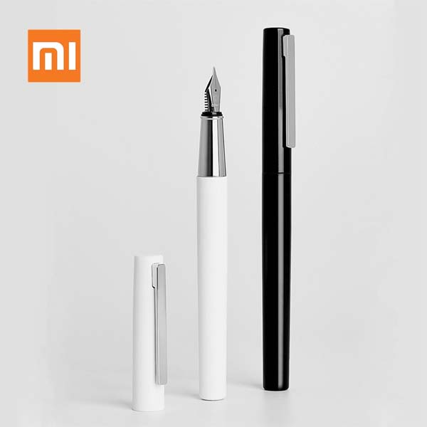 Xiaomi Youpin Kaco BRIO 0.3mm Nib Metal Black and White Fountain Pen with Storage