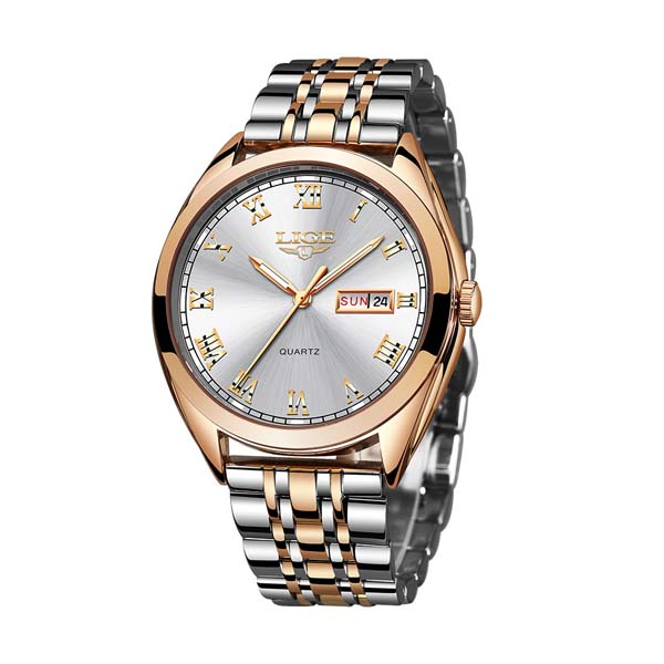 LIGE 9904 Stainless Steel Quartz Watch