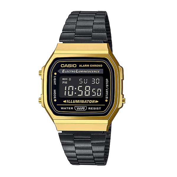 Casio A168WEGB-1BDF Vintage Series Digital Black Dial Unisex's Watch