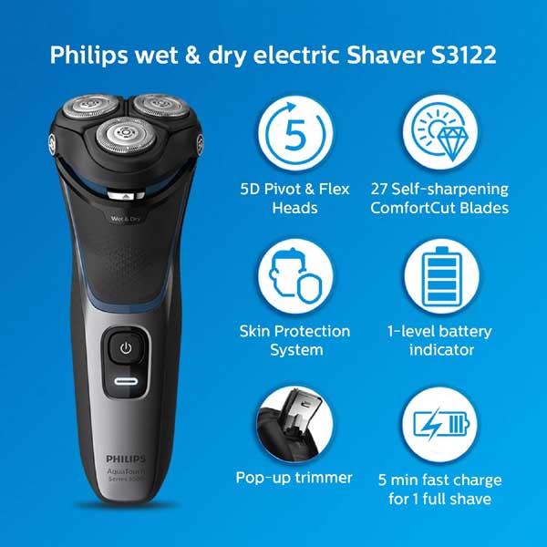 Philips S3122/51 Wet or Dry Electric Shaver