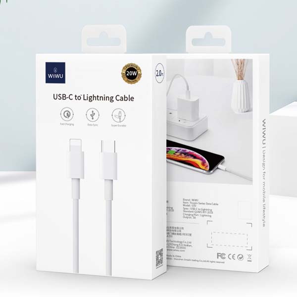 WiWU G90 20W PD USB-C to Lightning Cable 1.2M