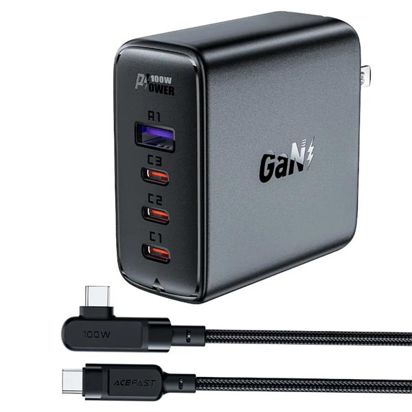 ACEFAST A39 100W PD GaN 3xUSB-C + USB-A Fast Charger Set