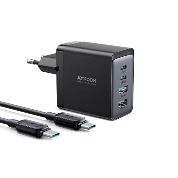 JOYROOM TCG02 GaN Ultra 67W 2C2A Fast Charger with 100W Type-C to Type-C Cable 1.2m