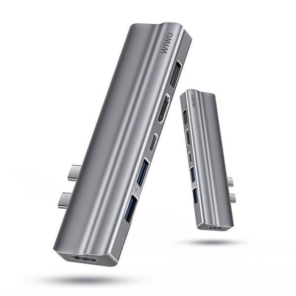 WiWU T9 8-in-1 Unibody Design Aluminum Alloy Type-C Hub