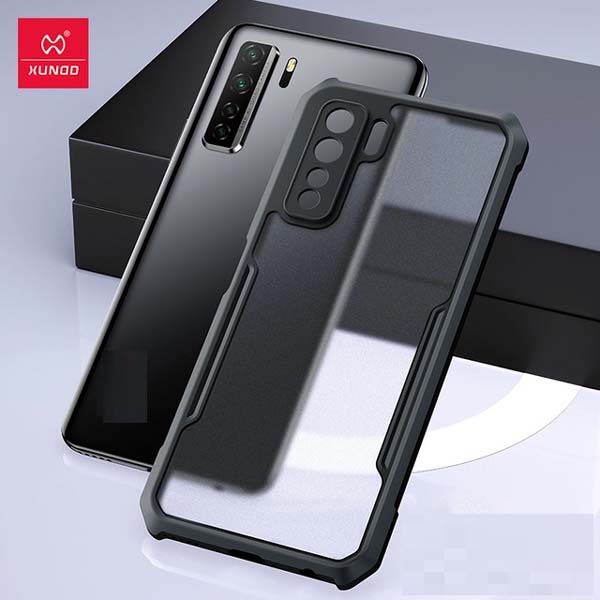 XUNDD CASE For Huawei P30 Pro Military Grade Black Bumper Case Airbags Shockproof Protective Transparent Back Cover