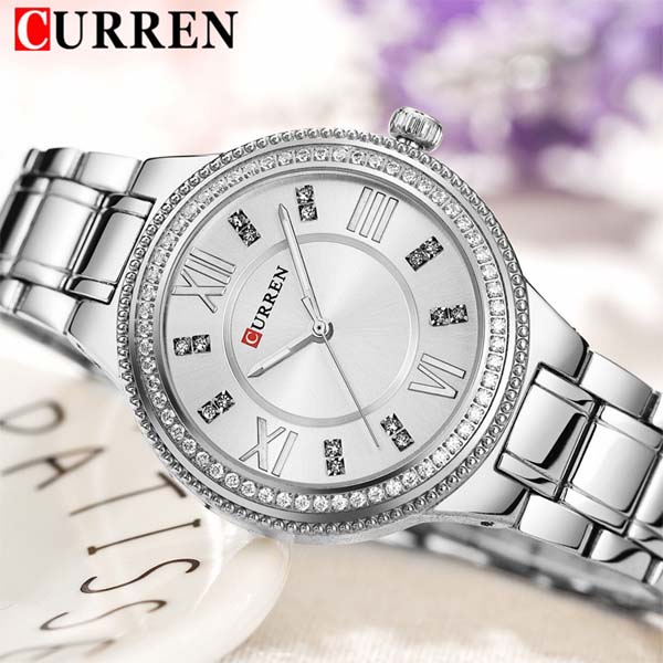 Curren 9004 Quartz Watch For Women - Silver