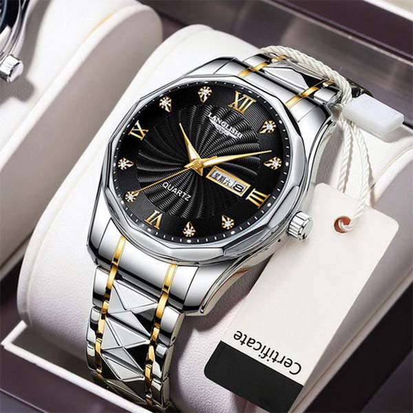 Langlishi 3169 imported luxury fashion stainless steel waterproof quartz movement wrist-watch