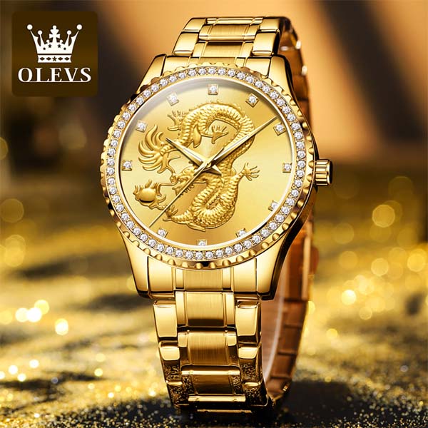 Olevs 5515 Stainless Steel Analog Wrist Watch For Men