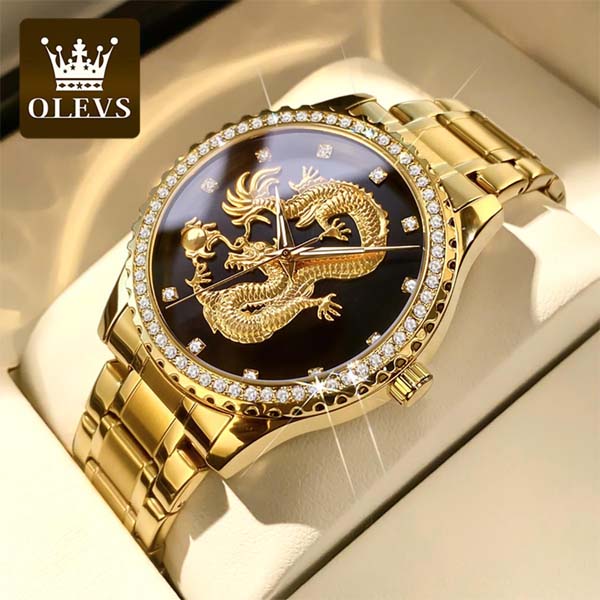 Olevs 5515 Stainless Steel Analog Wrist Watch For Men