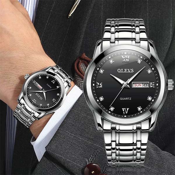 Olevs 8691 Diamond Quartz watch for men