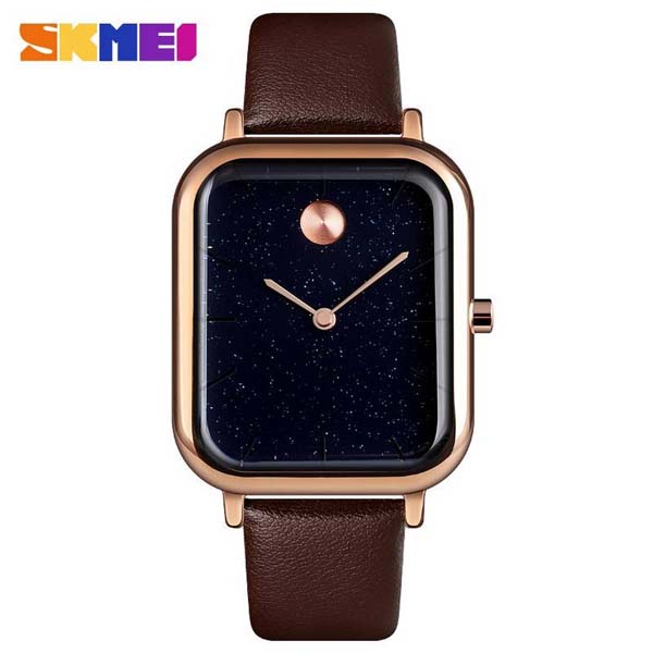 SKMEI 9187 CASUAL QUARTZ LEATHER WATCH FOR MEN