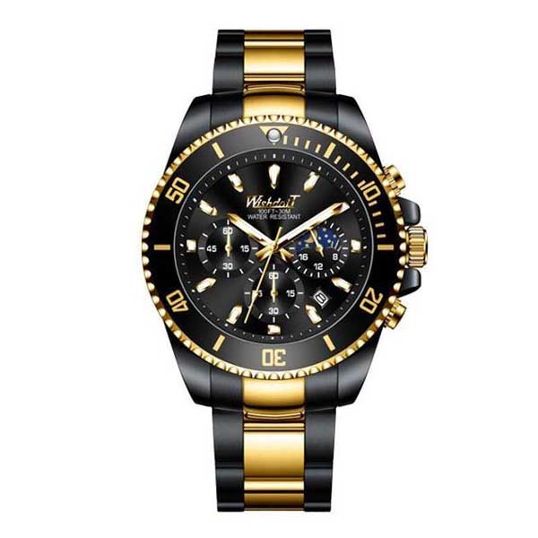 WISHDOIT Stainless Steel Chronograph Watch