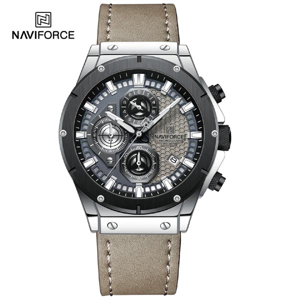 NAVIFORCE 8027 NOVICIUS CHRONOGRAPH EDITION - Silver Gray