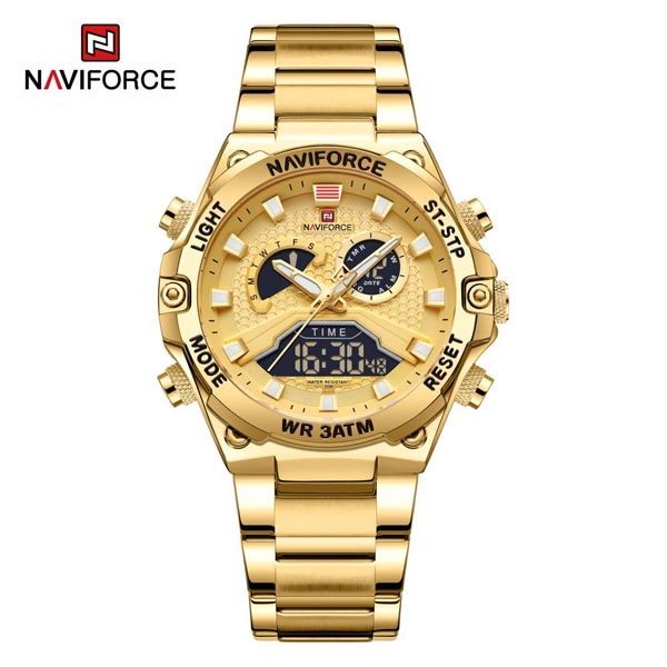 Naviforce 9207 Men's Watch - Gold