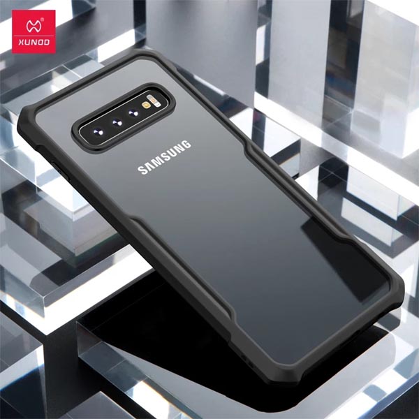 Xundd Beetle Series For Samsung Galaxy S10 + / Plus Series Flat Leather Shockproof Bumper Case