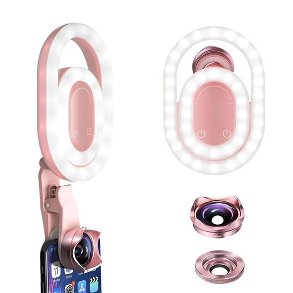 BlitzWolf BW-SL1 Clip-on Selfie Fill Light with 4K Wide-angle Lens