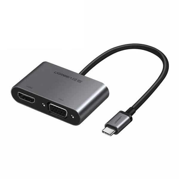 Ugreen 50505 CM162 Type-C to HDMI + VGA Aluminum Case With PD